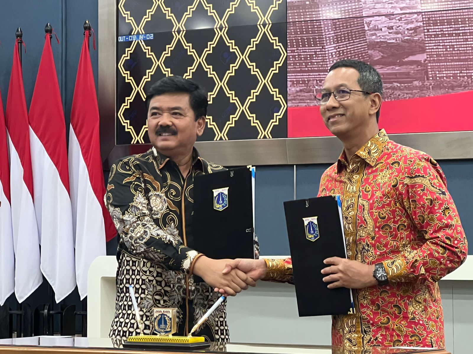 Menteri ATR/BPN Hadi Tjahjanto dan Pj Gubernur DKI Jakarta Heru Budi