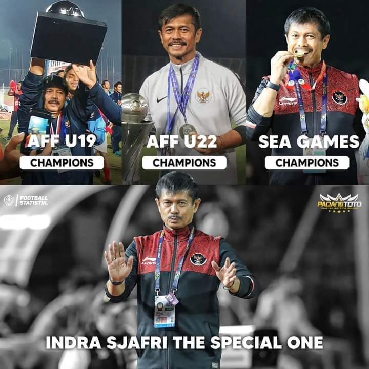Pelatih Timnas U-22 Indra Sjafri dengan sederet prestasi yang ditorehkannya.