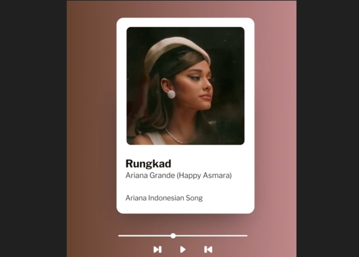Lagu buatan AI yang menampilkan Ariana Grande menyanyikan lagu Rungkad