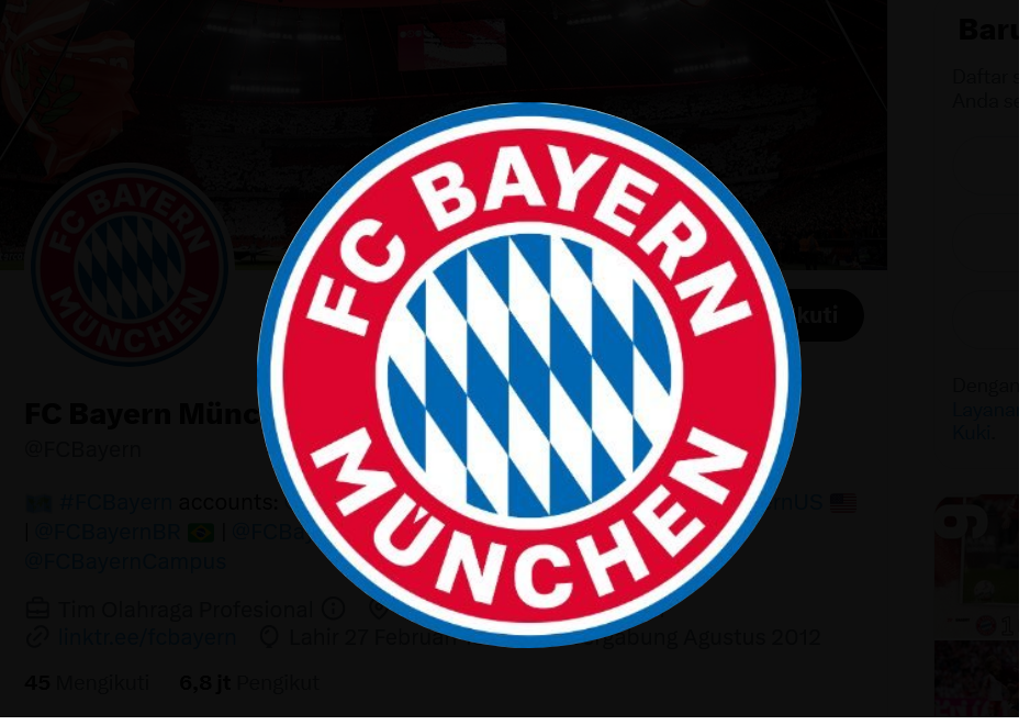 Logo Klub Bayern Muenchen.