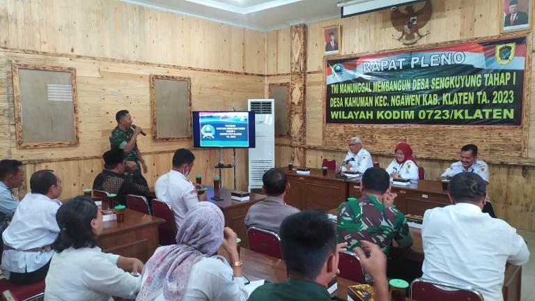 Rapat Koordinasi program TMMD di Kabupaten Klaten, Jawa Tengah