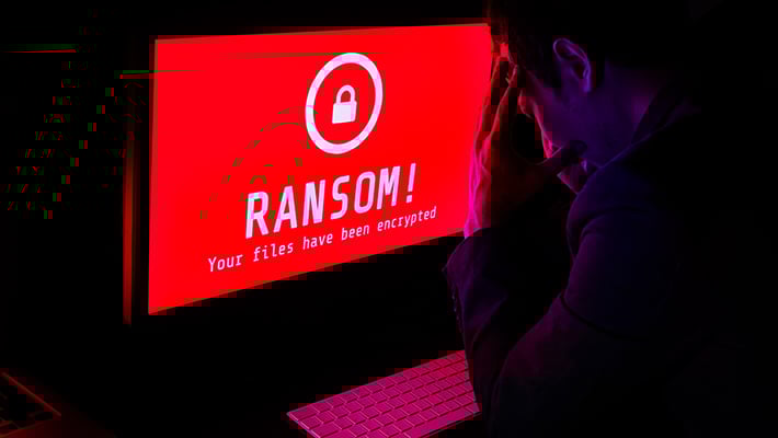 Ilustrasi serangan ransomware.