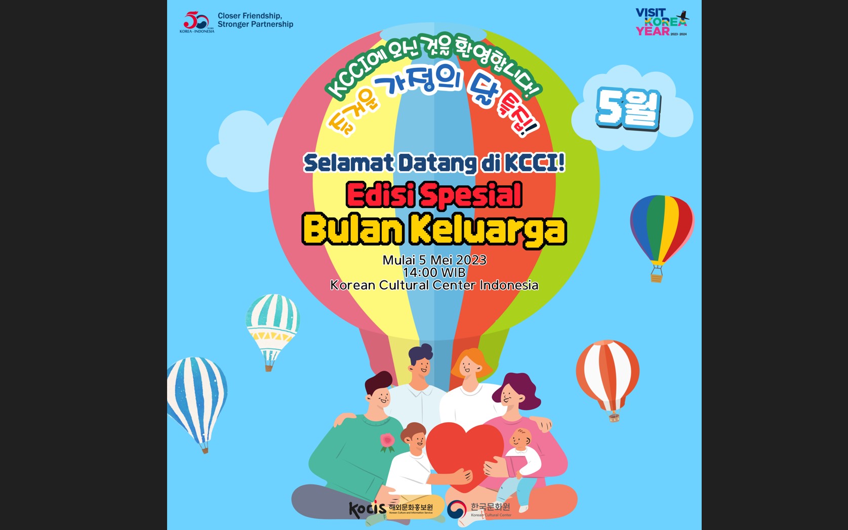 Poster kegiatan bulan keluarga yang digelar KCCI