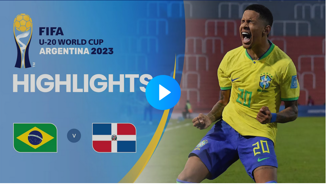 Tim Brasil yang sukses menaklukkan Republik Dominika dengan skor 6-0.