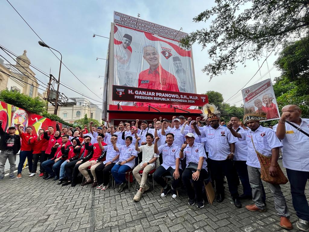 Launching Posko Pemenangan DPP Sahabat Ganjar, pada Sabtu (6/5) di Petogogan, Kebayoran Baru, Jakarta Selatan.