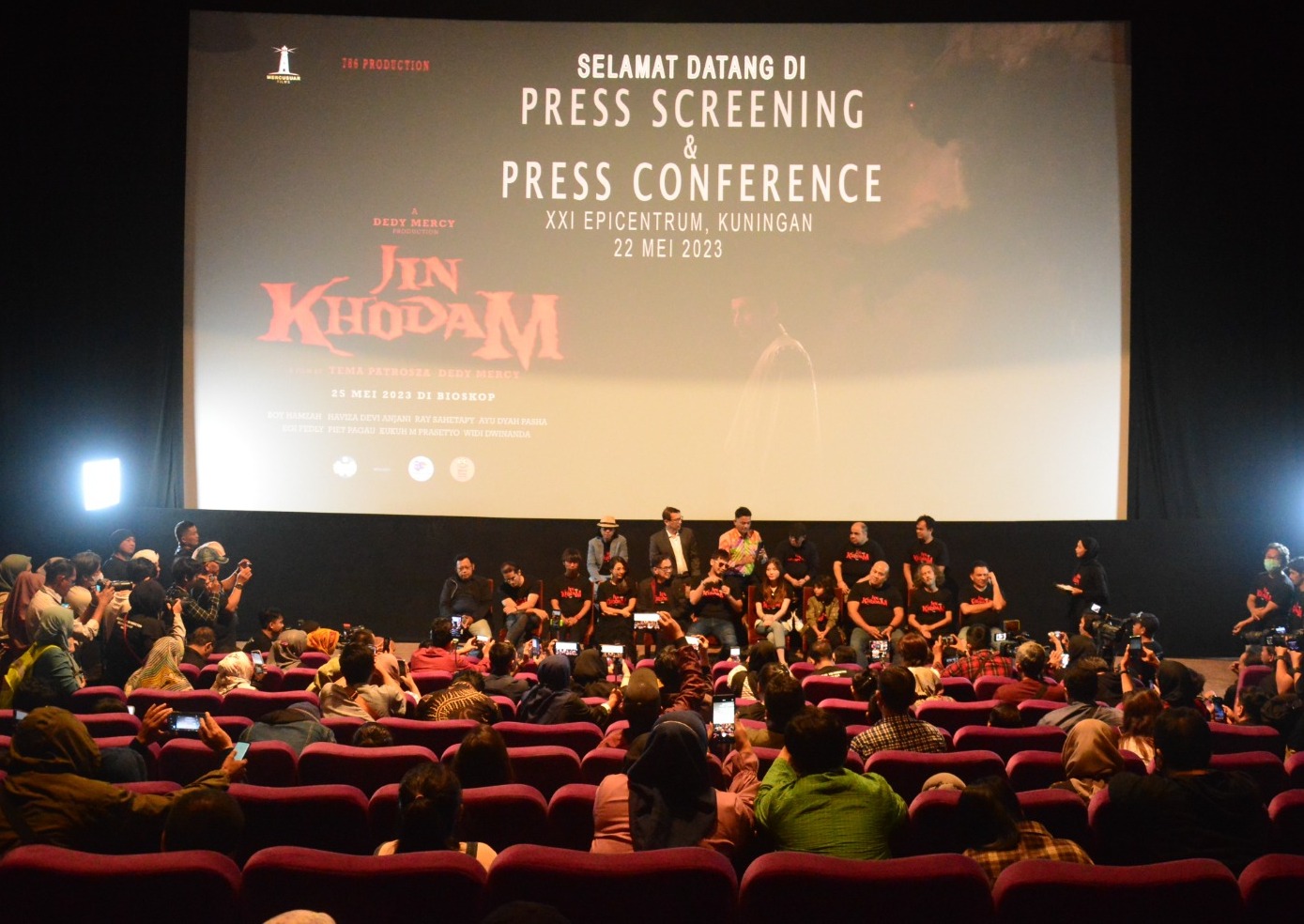 Konferensi pers film 'Jin Khodam' di Jakarta, Senin (22/5).