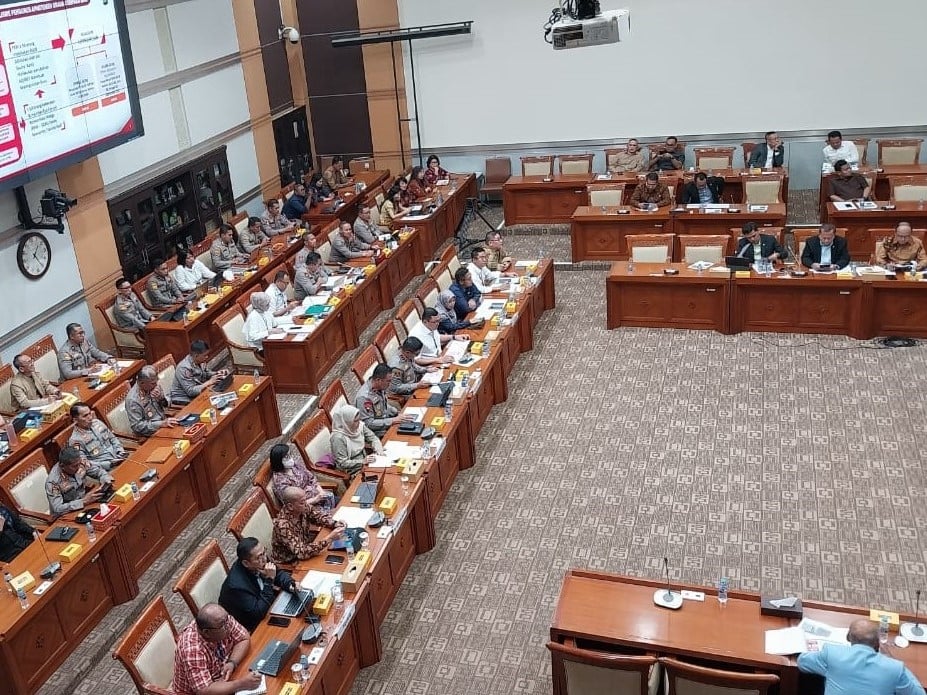 Kapolda Metro Jaya menghadiri RDPU bersama Komisi III DPR terkait sengketa dualisme kepengurusan PPRSC Apartemen Graha Cempaka Mas.