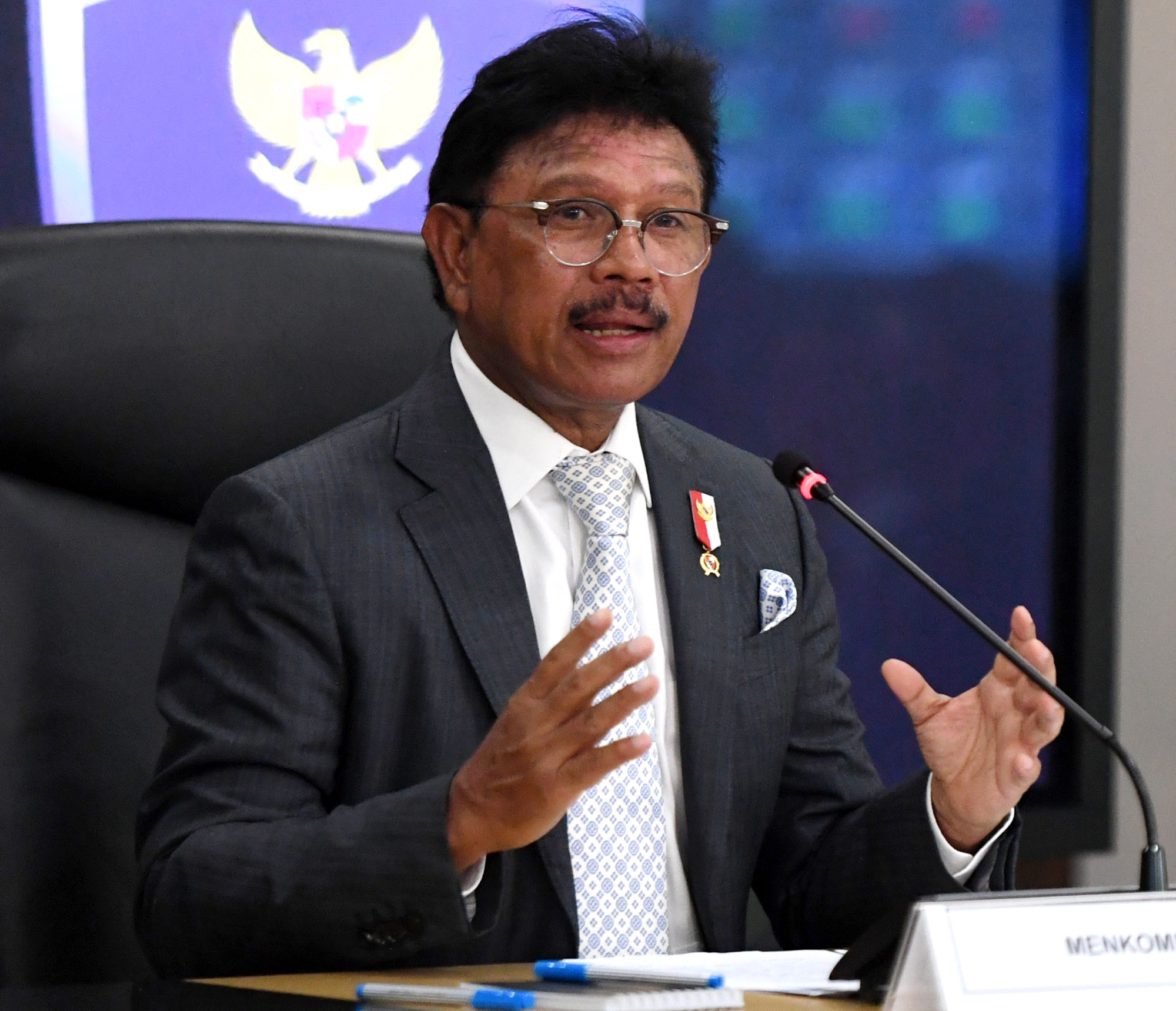 Menteri Komunikasi dan Informasi Johnny G Plate.