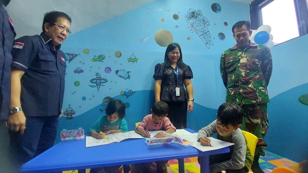 Ruang ramah anak hasil kerja sama WOM Finance dan PMI Jakarta Utara