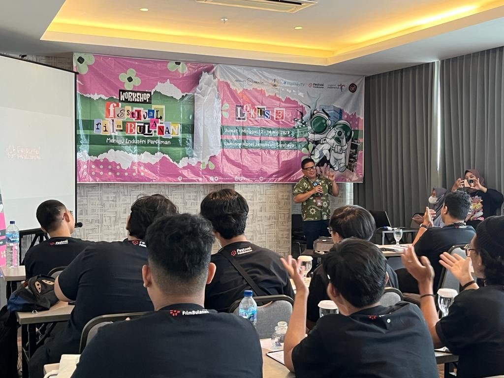 Kegiatan Workshop “Menuju Industri Perfilman” di Kota Surabaya, Jatim.