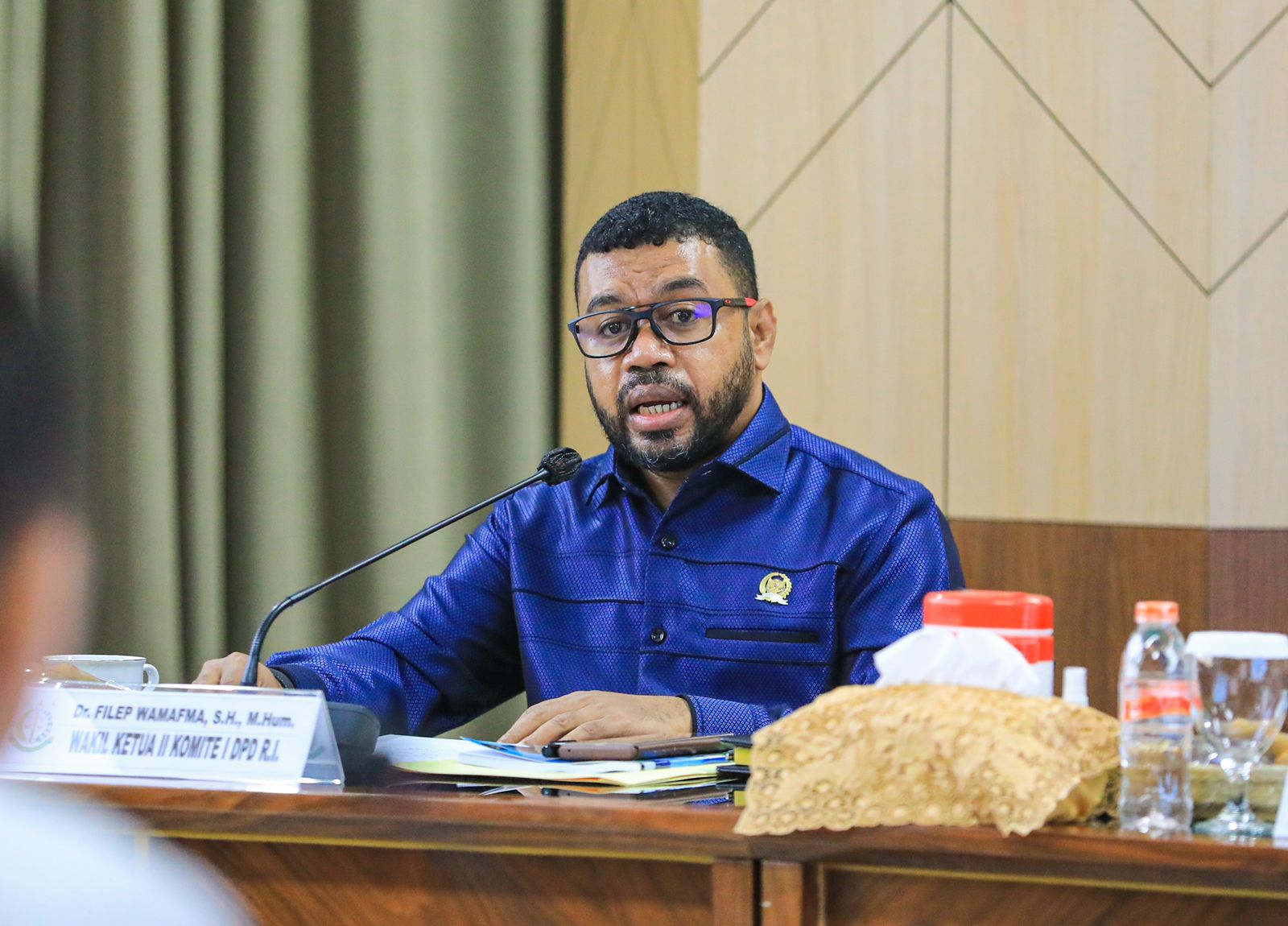 Anggota Komite I DPD RI, Filep Wamafma.