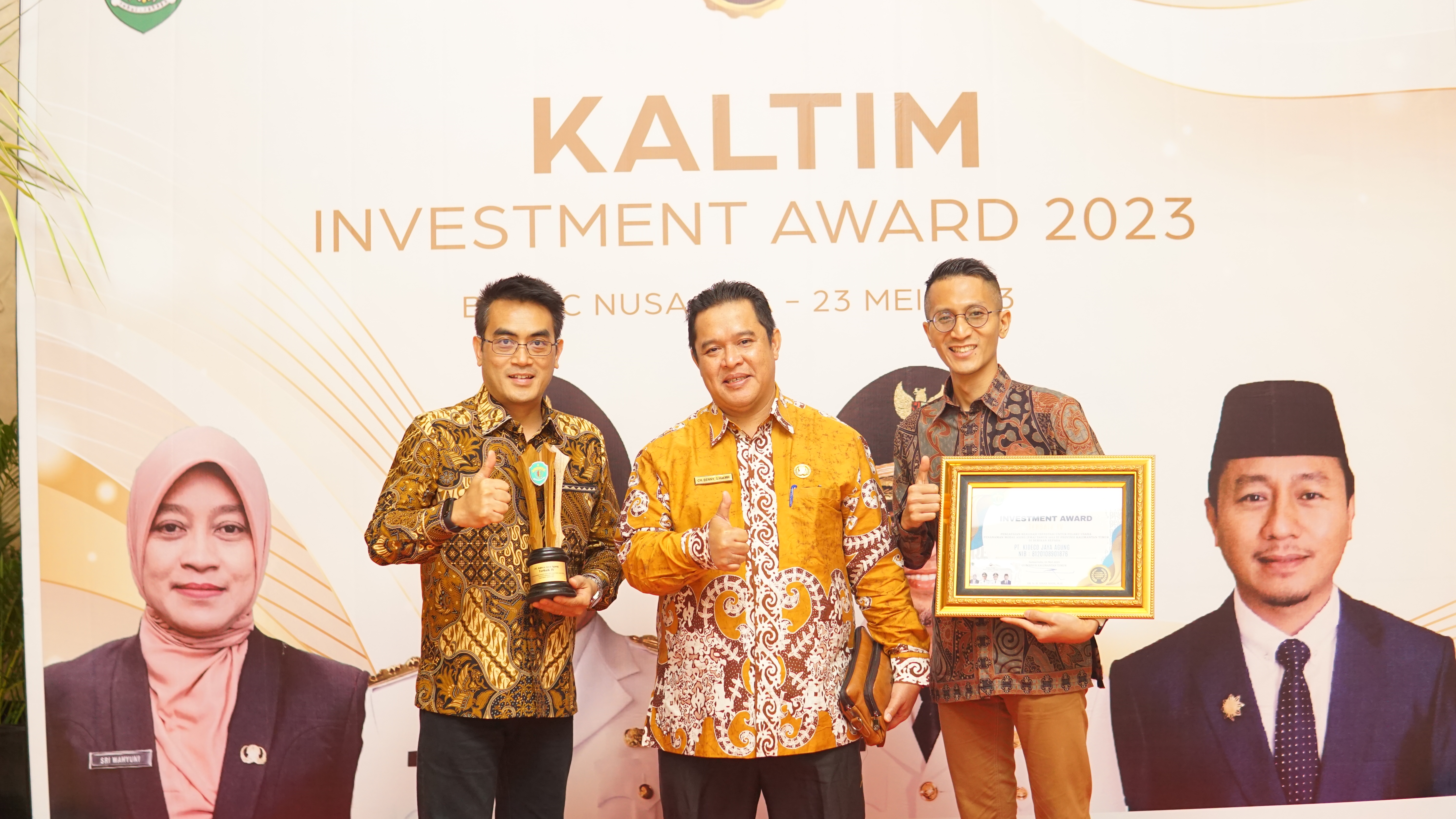 Penghargaan Kaltim Investment Awards 2023 untuk Kidecp 
