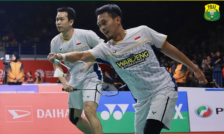 Ganda putra Mohammad Ahsan/Hendra Setiawan