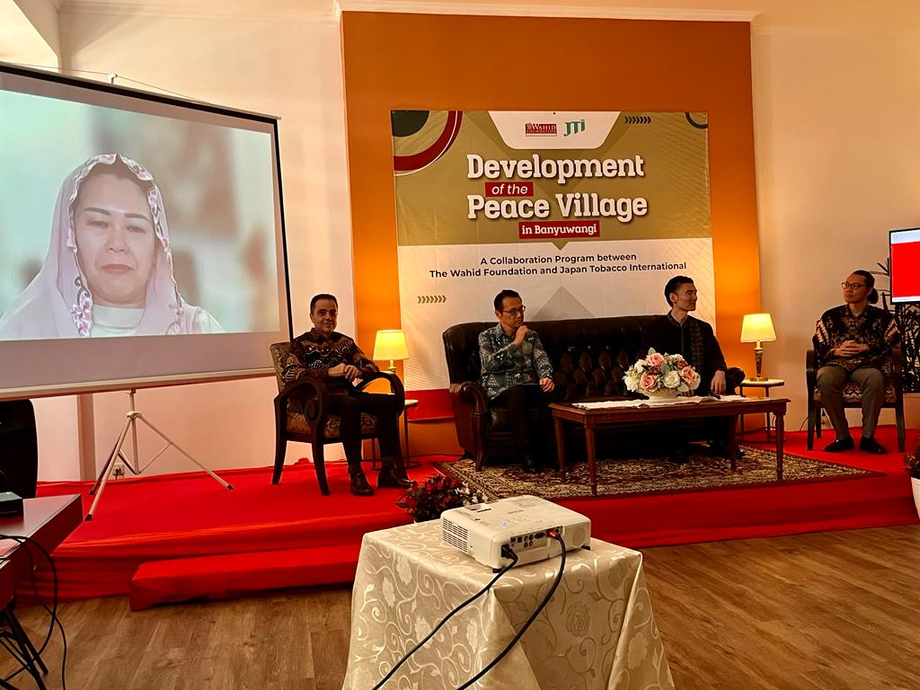 Wahid Foundation (WF) bersama JTI Indonesia meresmikan kerja sama mengembangkan Desa Damai di daerah Banyuwangi, Jatim.