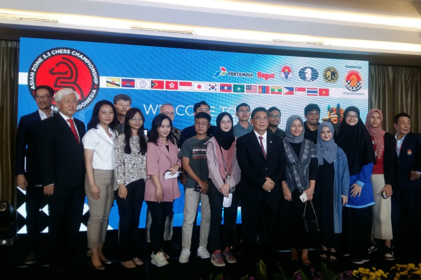 Pembukaan Asia Zone 3.3 Chess Championships 2023 di Jakarta, Jumat (5/5). 