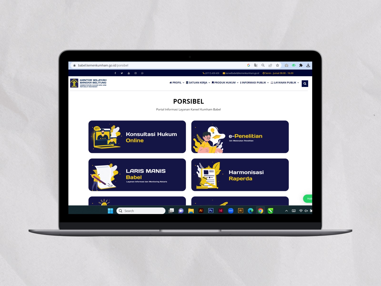 Kanwil Kemenkumham Babel Permudah Layanan Lewat Portal Porsibel