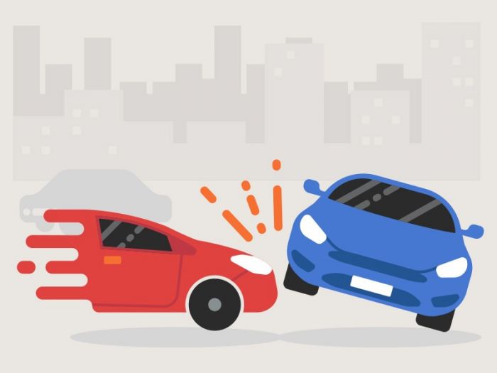 Ilustrasi tabrakan.