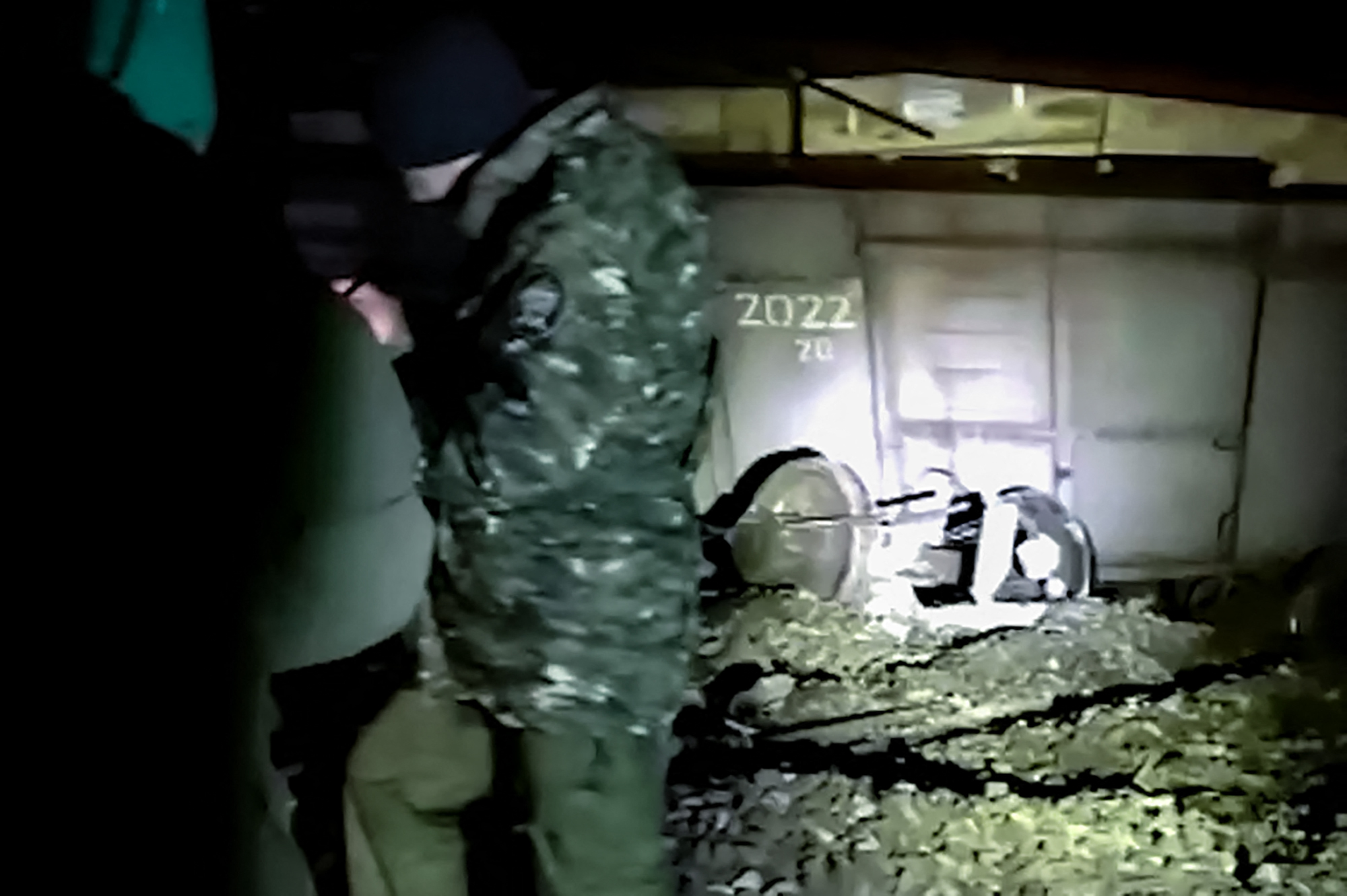 Kerusakan di wilayah Bryansk, Rusia.