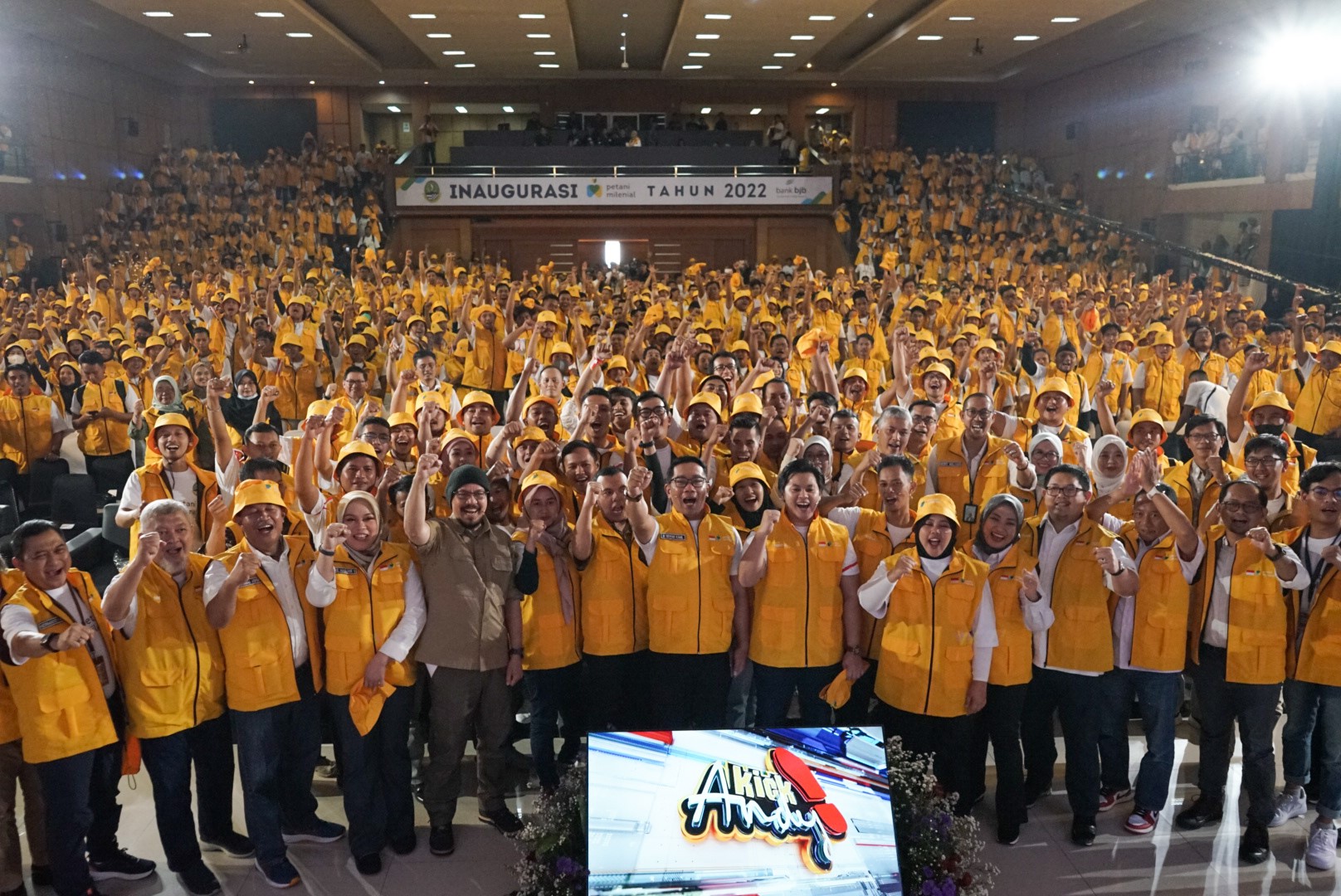 Acara Inagurasi Petani Milenial dihadiri secara offline sebanyak 1.500 orang di Bandung, Jawa Barat.