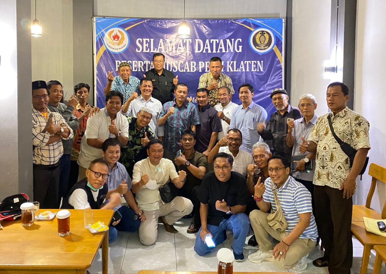 Foto bersama peserta Muscab Pelti Kabupaten Klaten.