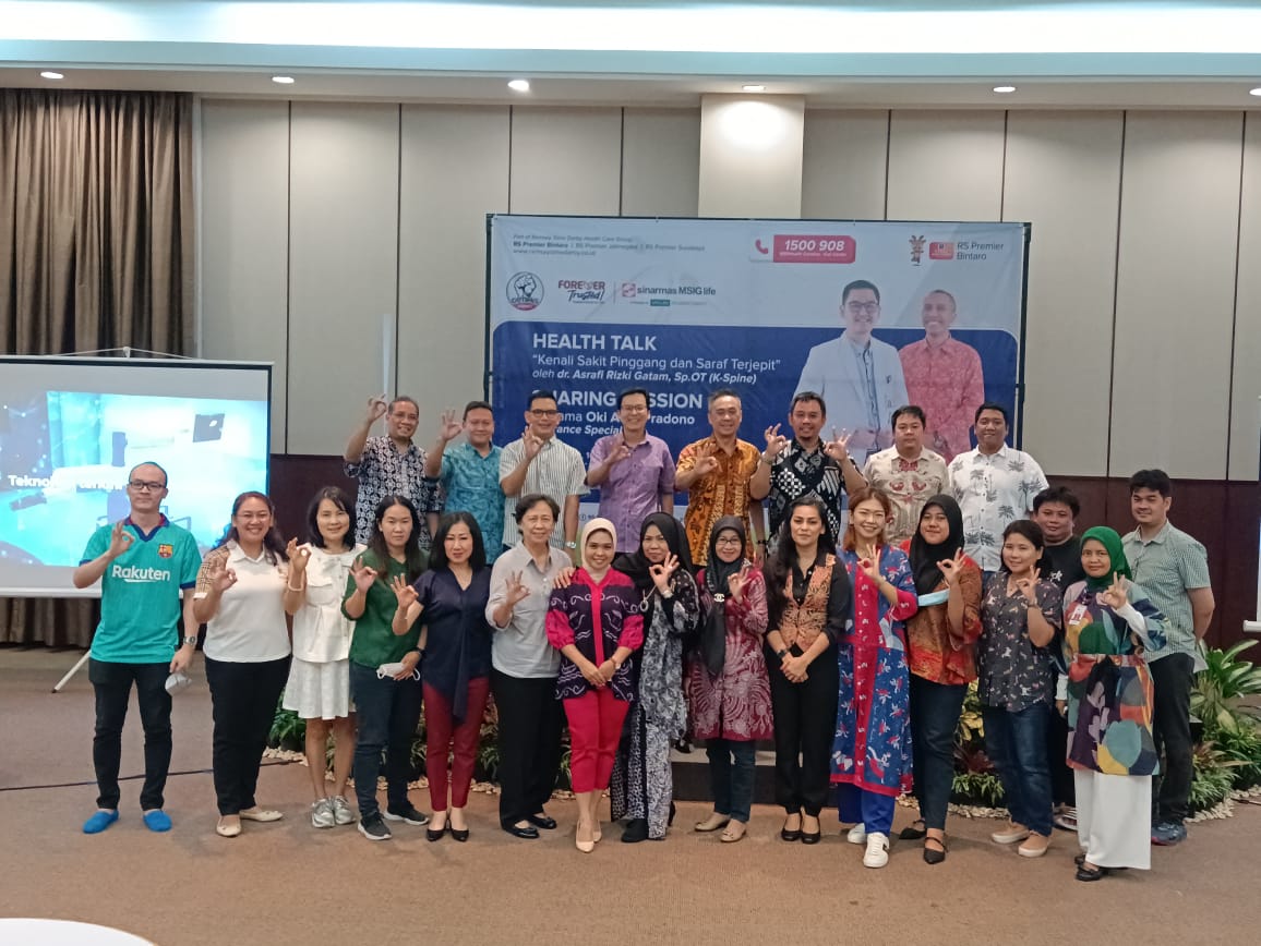 RS Premier Bintaro menggelar  Agency Gathering MSIG dan Health Talk dengan tema “Kenali Sakit Pinggang dan Saraf Terjepit”.
