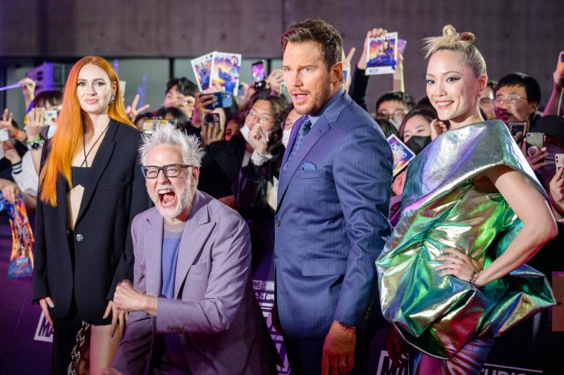 Sutradara dan para pemeran Guardians of The Galaxy Vol 3 menghadiri event Red Carpet.