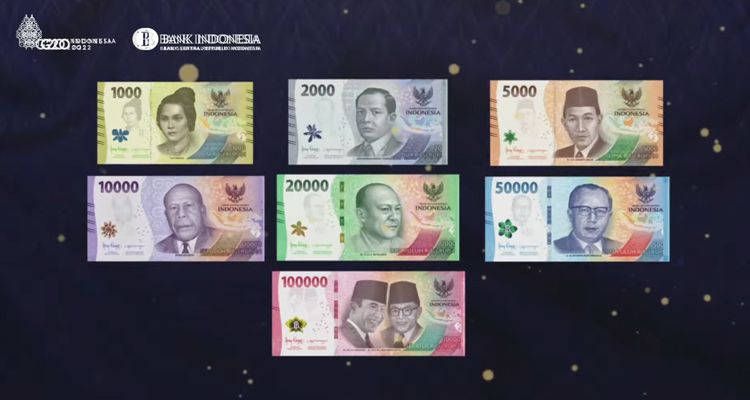 Uang rupiah emisi tahun 2022.
