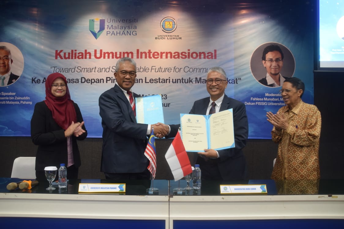 Kerja sama antara Universitas Budi Luhur dengan Universito Malaysia Pahang