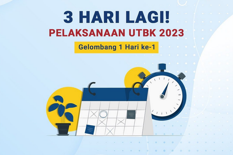 Pelaksanaan UTBK hanya menghitung hari. Gelombang 1 akan dimulai pada 8 Mei 2023 mendatang.