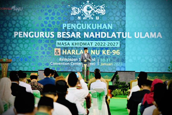 Presiden Jokowi di Harlah NU ke-96