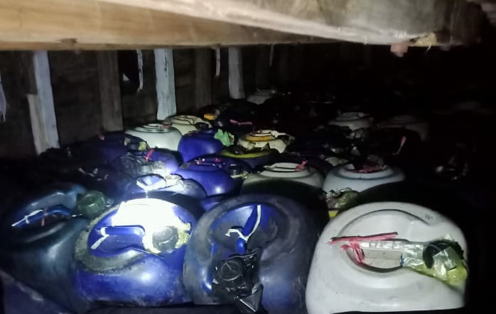 Barang bukti BBM Bersubsidi yang Diselundupkan