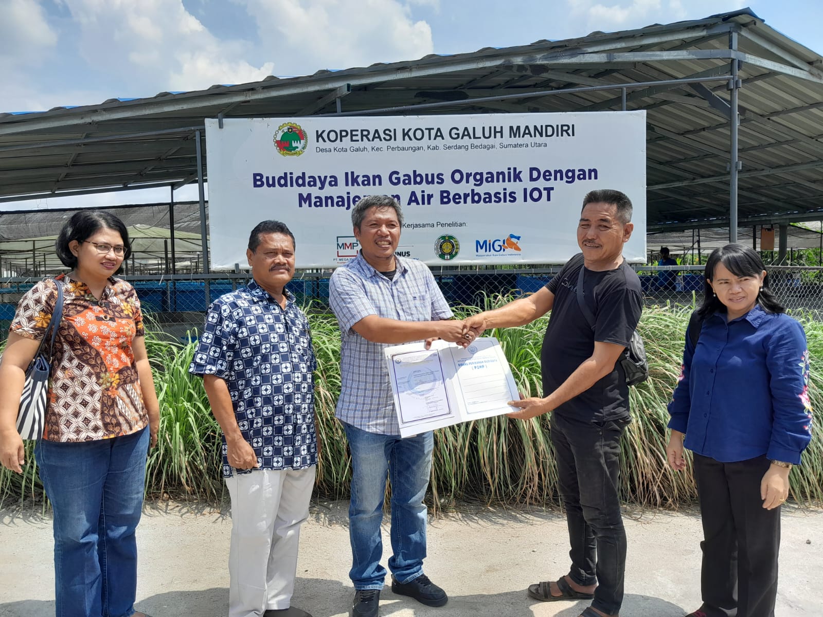 Koperasi Kota Galuh Mandiri yang membudidayakan nenih ikan gabus meraih CPIB dari Direktorat Jenderal Perikanan Budi Daya, KKP. 
