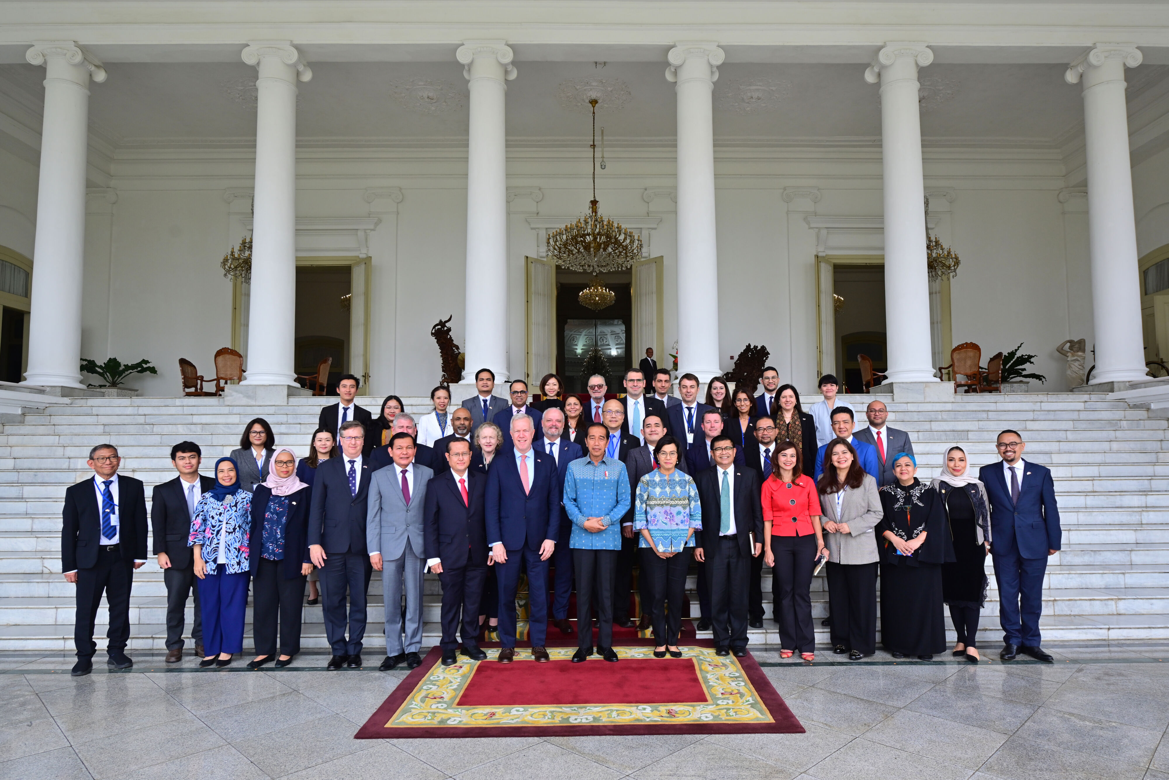 Presiden Joko Widodo bersama delegasi US-ABC di Istana Keprisdenan Bogor, Jawa Barat