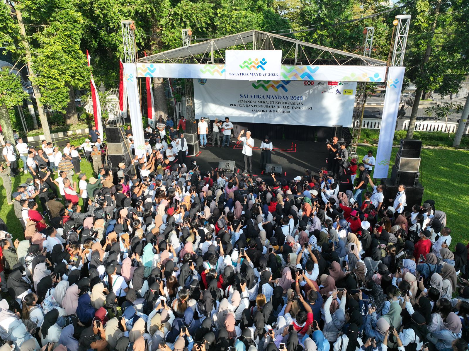 Gubernur Jateng Ganjar Pranowo hadir di Salatiga May Day 2023