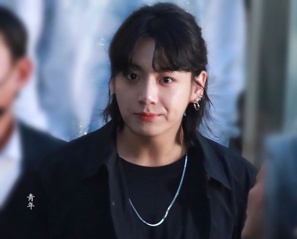 Jungkook BTS menghadiri Pop-up Store Calvin Klein Seoul, Rabu (10/5/2023)