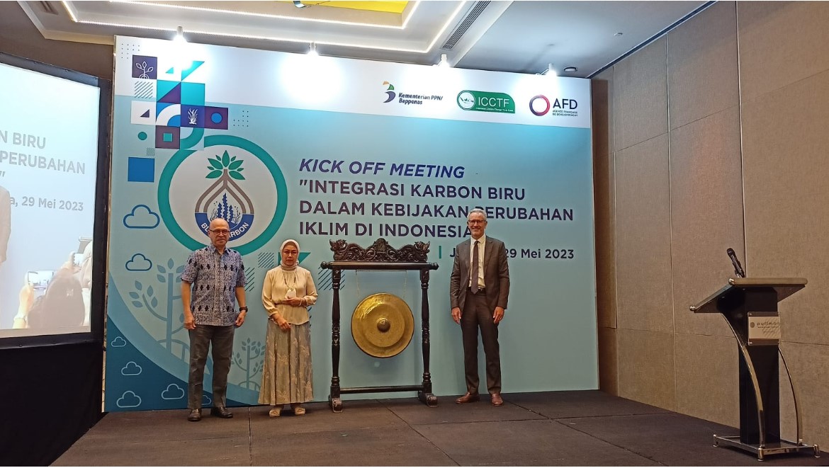 Kick off meeting: Integrasi Karbon Biru Dalam Kebijakan Perubahan Iklim di Indonesia, di Hotel Pullman, Jakarta, Senin (29/5). 