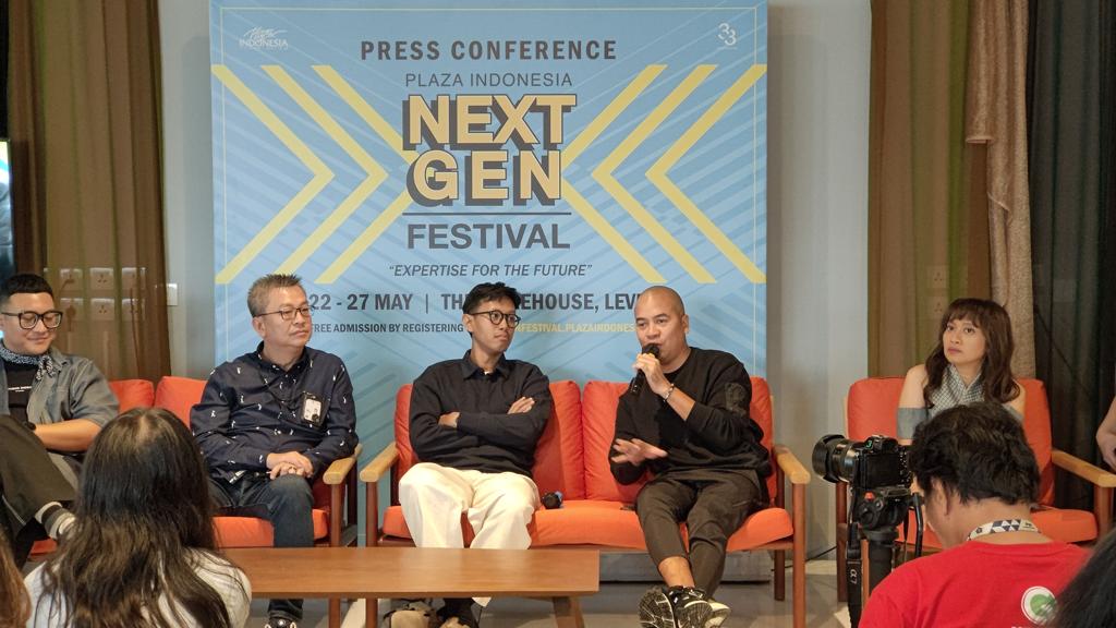 Konferensi pers Plaza Indonesia Next Gen Festival diselenggarakan di Jakarta, Jumat (19/5). 