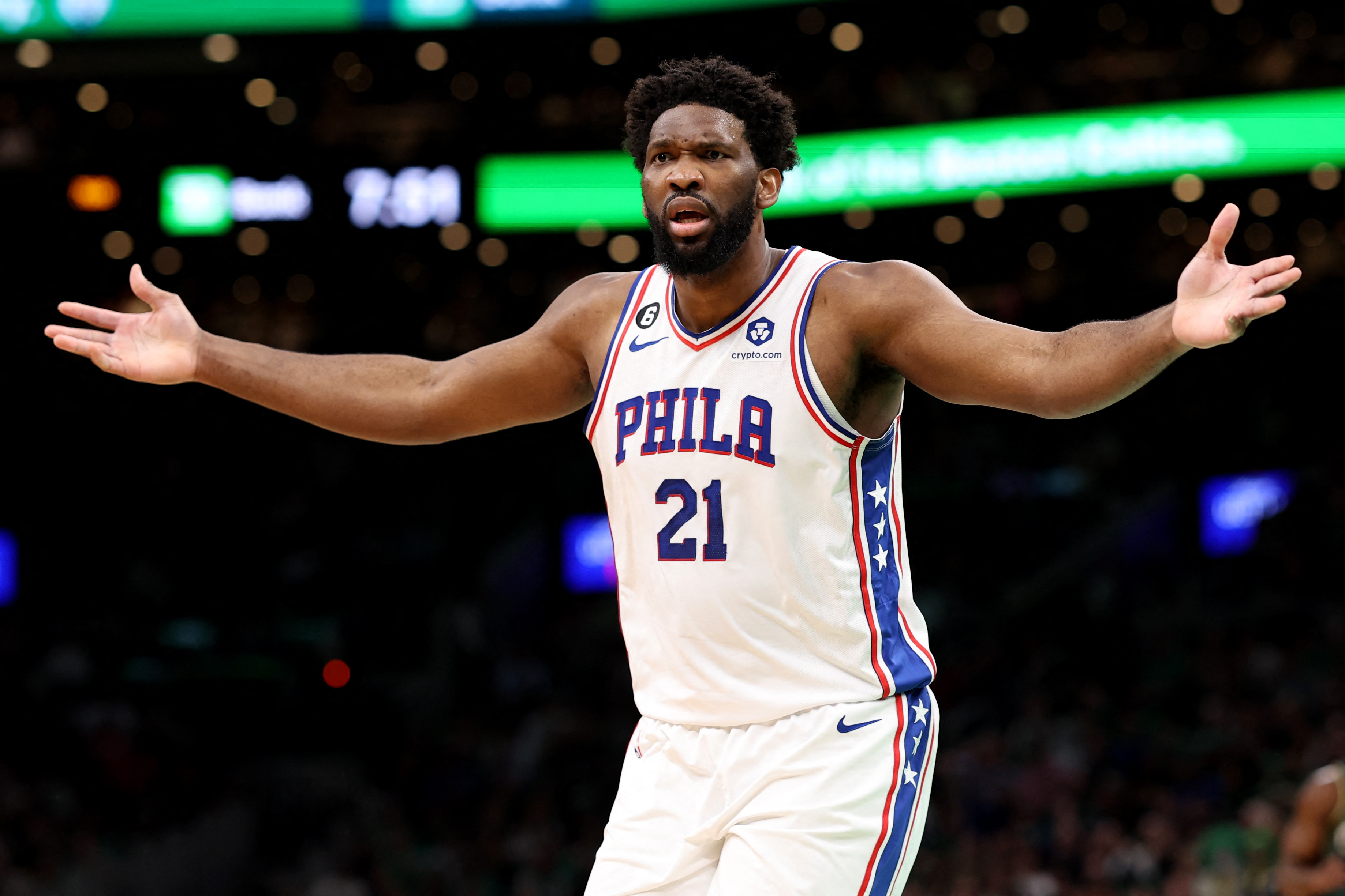 Pemain Philadelphia 76ers Joel Embiid.