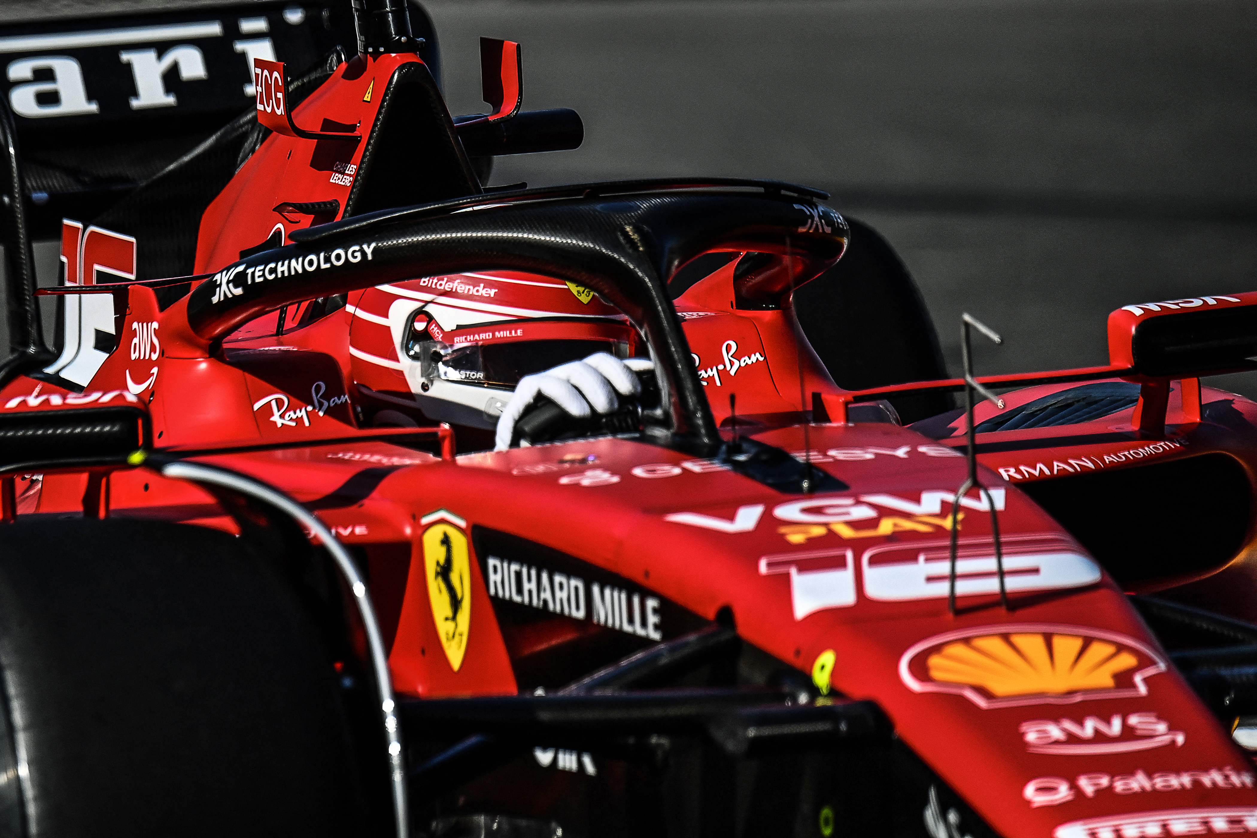 Pembalap Ferrari Charles Leclerc