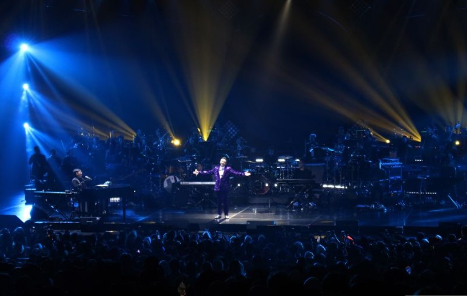 Konser Yovie Widanto: Billion Songs Confest di Jakarta Convention Center, Rabu (3/5).