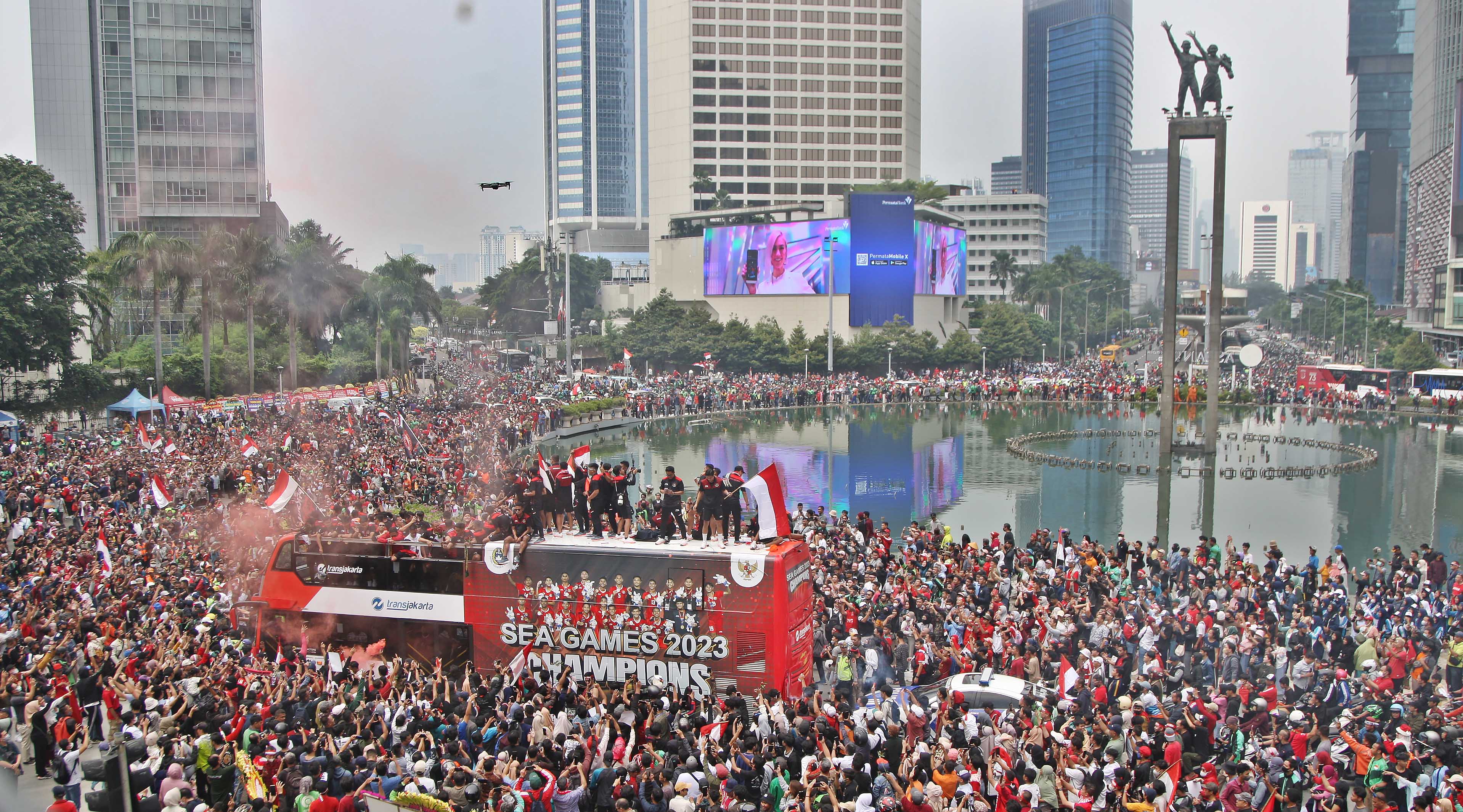 Pawai kemenangan SEA Games 2023 Kamboja