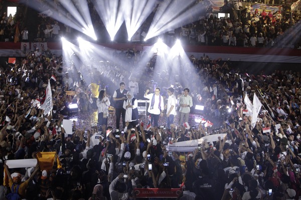 Temu Kebangsaan Relawan Anies Baswedan di Tennis Indoor Senayan, Jakarta, Minggu 21 Mei.