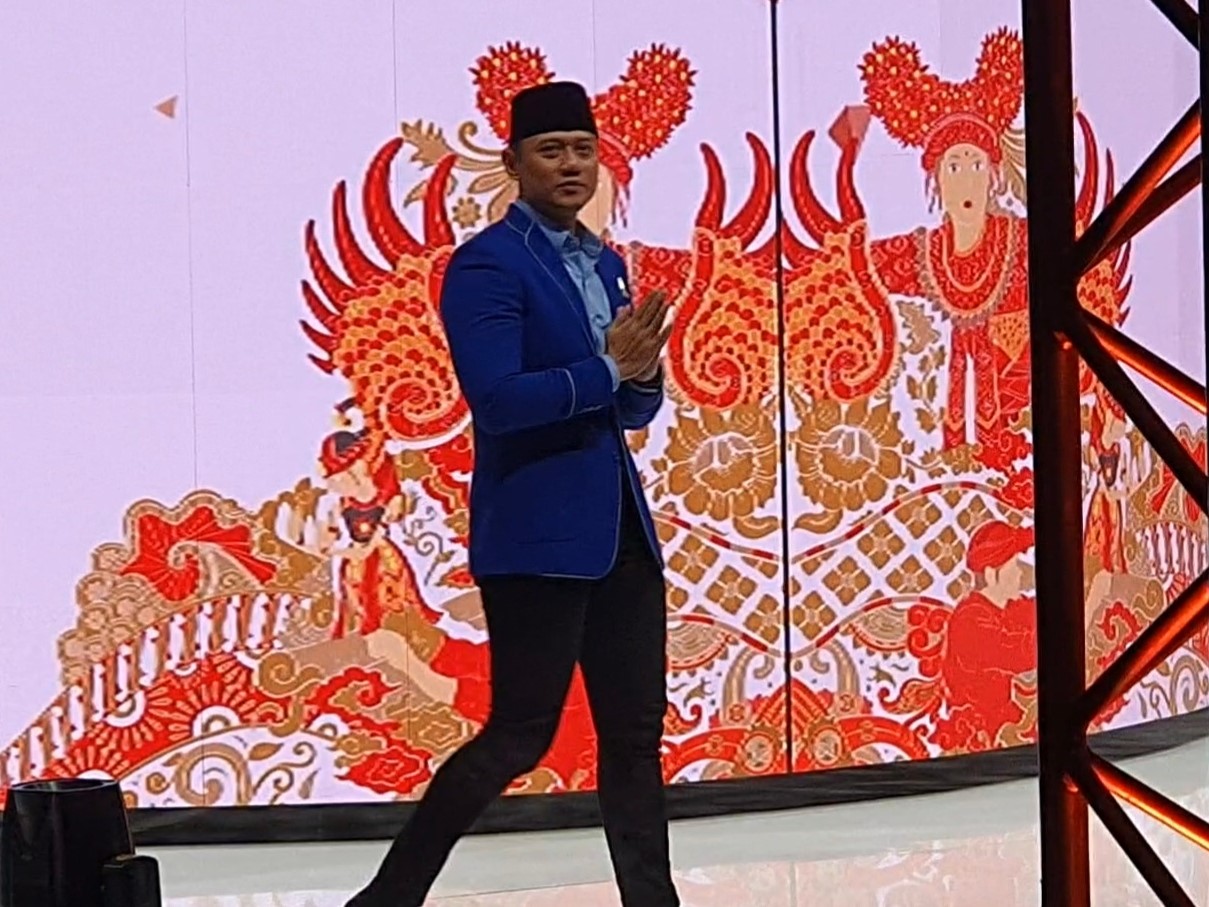 AHY di acara Milad ke-21 PKS, Senayan, Jakarta, Sabtu 20 Mei 2023.