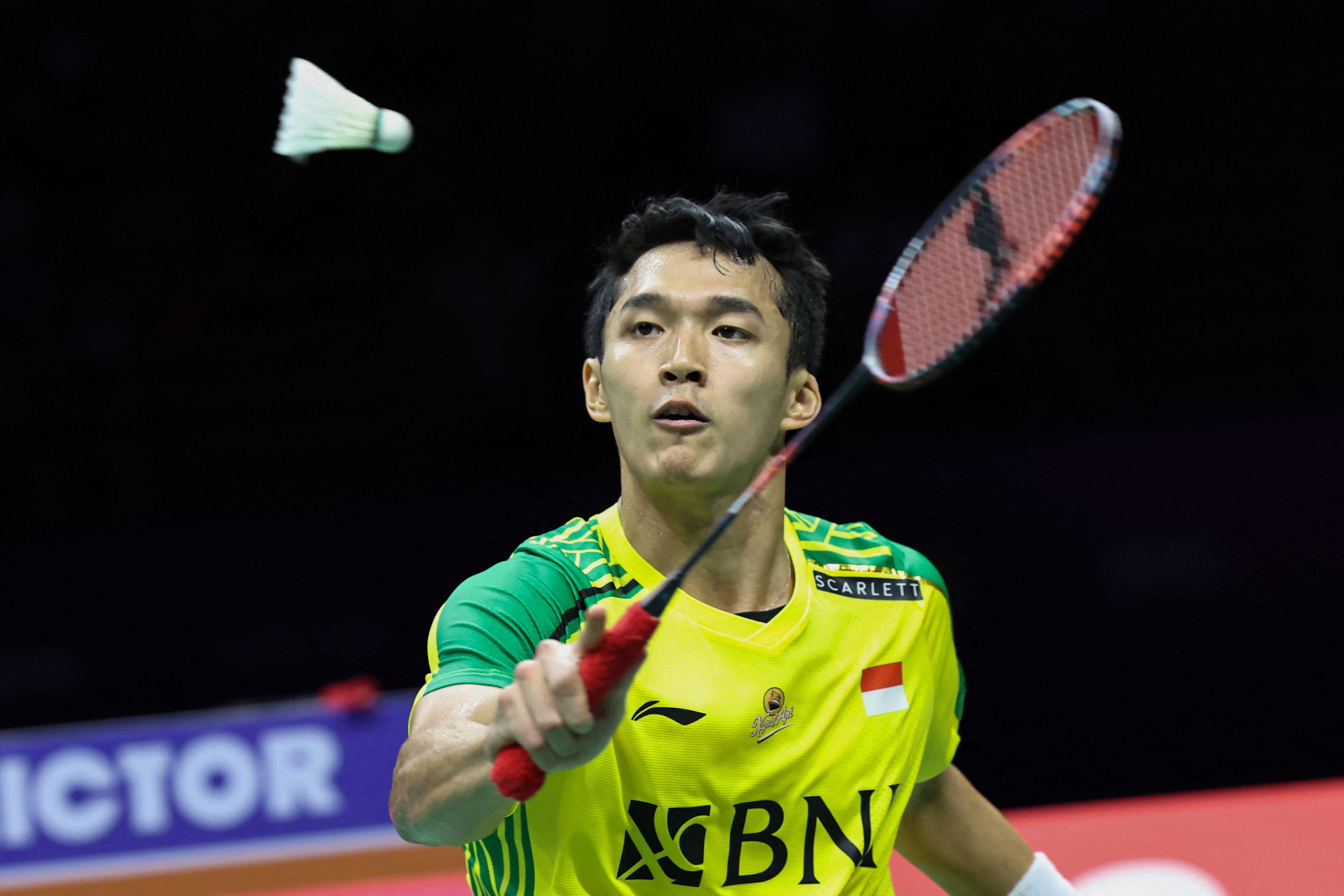 Pemain tunggal putra Indonesia Jonatan Christie.