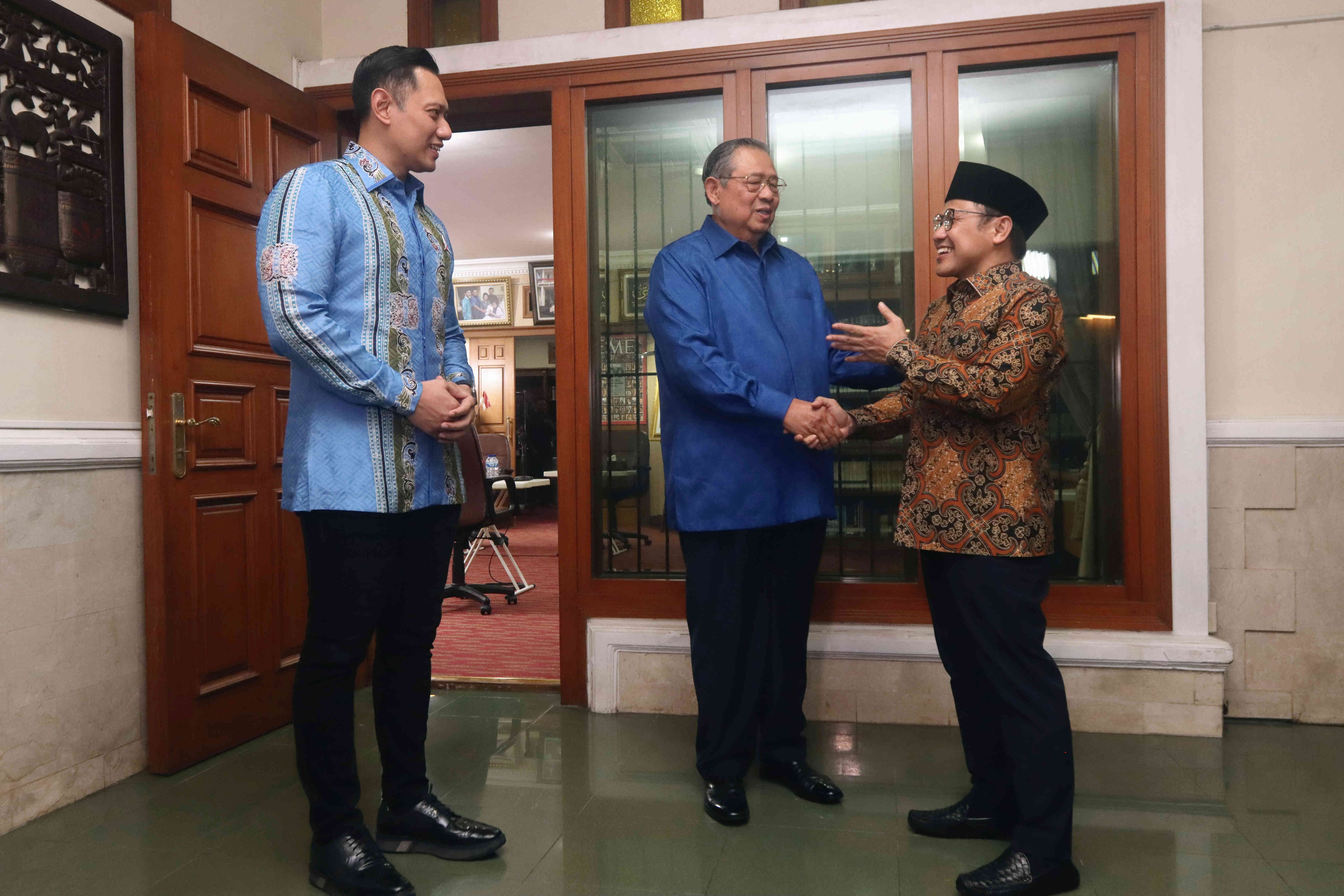 CAK IMIN SILAHTURAHMI KE DEMOKRAT DI CIKEAS, JAWA BARAT, RABU (3/5) MALAM.