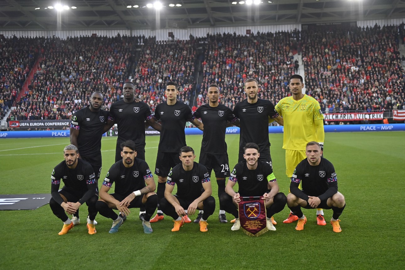 Para pemain West Ham United yang tampil di laga leg kedua semifinal Liga Konferensi UEFA di kandang AZ Almaar.