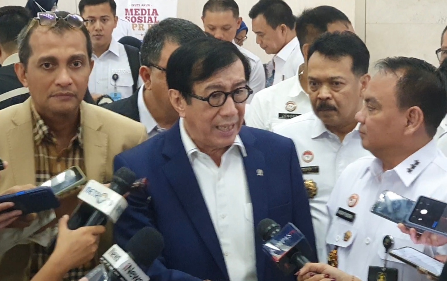 Menteri Hukum dan Hak Asasi Manusia (Menkum HAM) Yasonna H Laoly