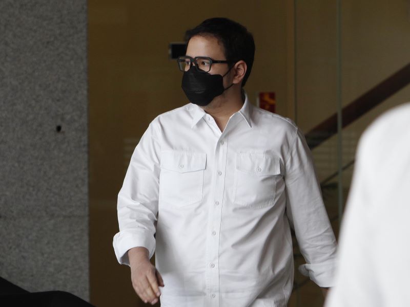 Dito Mahendra usai menjalani pemeriksaan di Gedung Komisi Pemberantasan Korupsi.