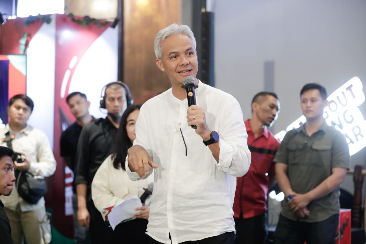 Bacaleg Ganjar Pranowo saat menghadiri acara Hangout di Kabupaten Deli Serdang, Sumut,baru-baru ini.