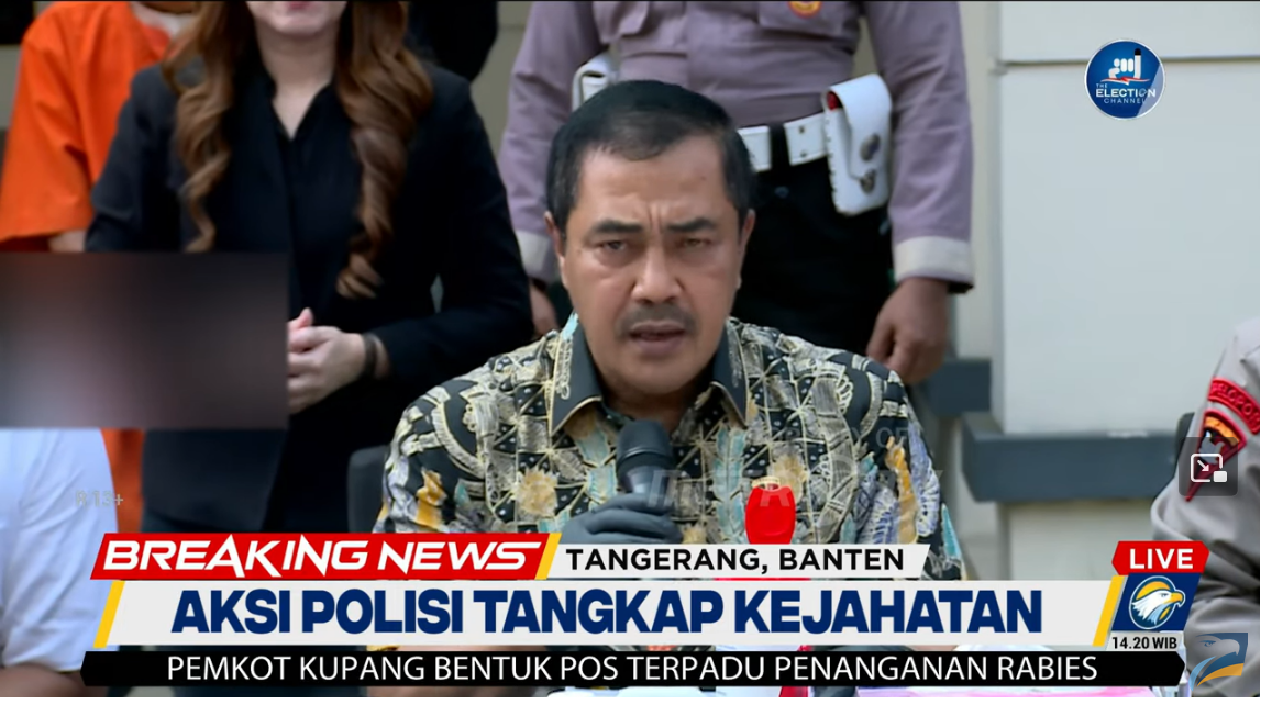 Kabareskrim Polri Komjen Agus Andriyanto saat rilis temuan pabrik ekstasi di Tangerang.
